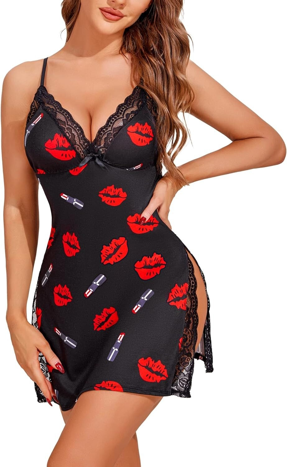 Women Sexy Lingerie Lace Cotton/Silk Dress Underwear Babydoll Nightwear Pajamas