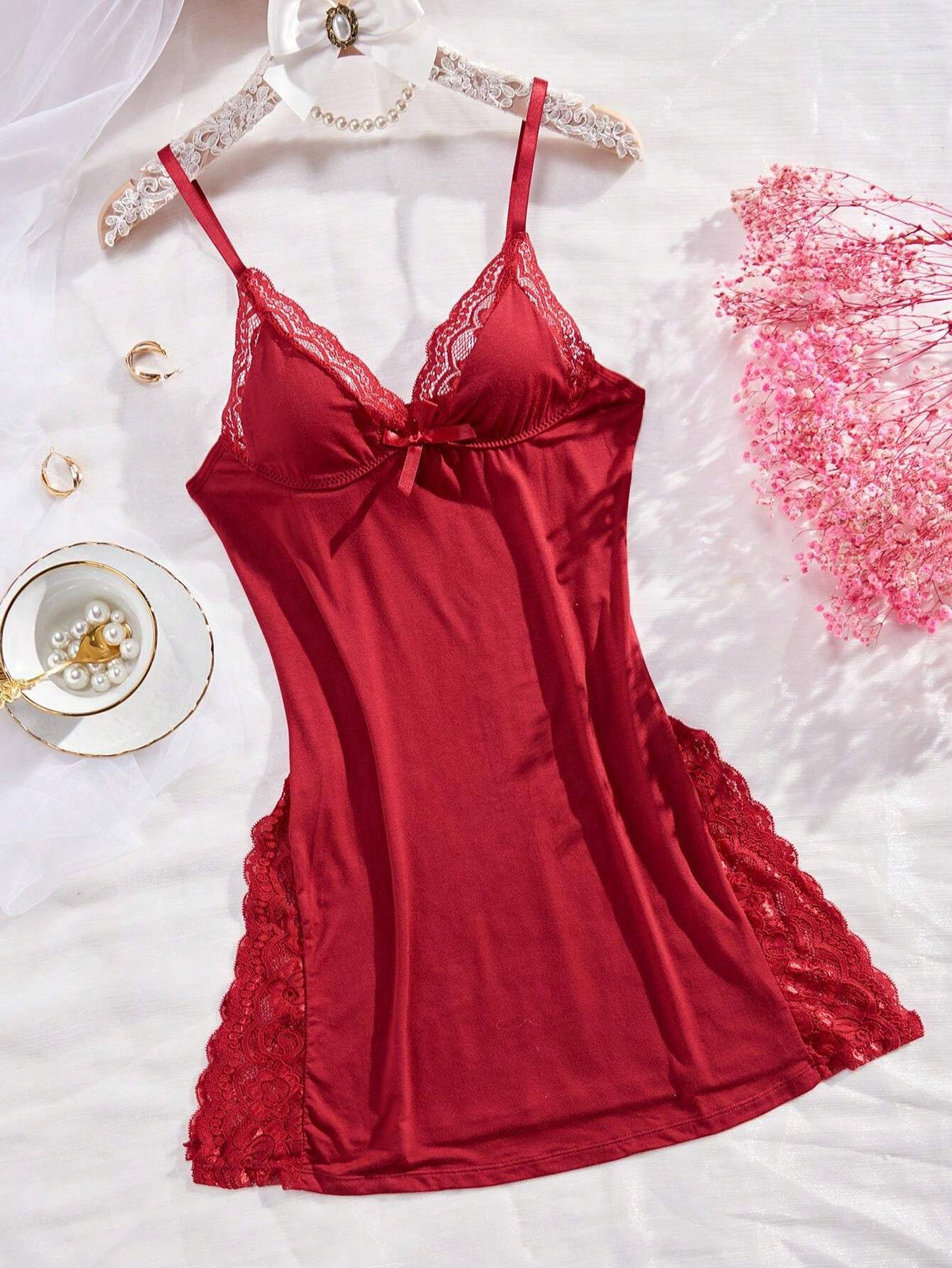 Women Sexy Lingerie Lace Cotton/Silk Dress Underwear Babydoll Nightwear Pajamas