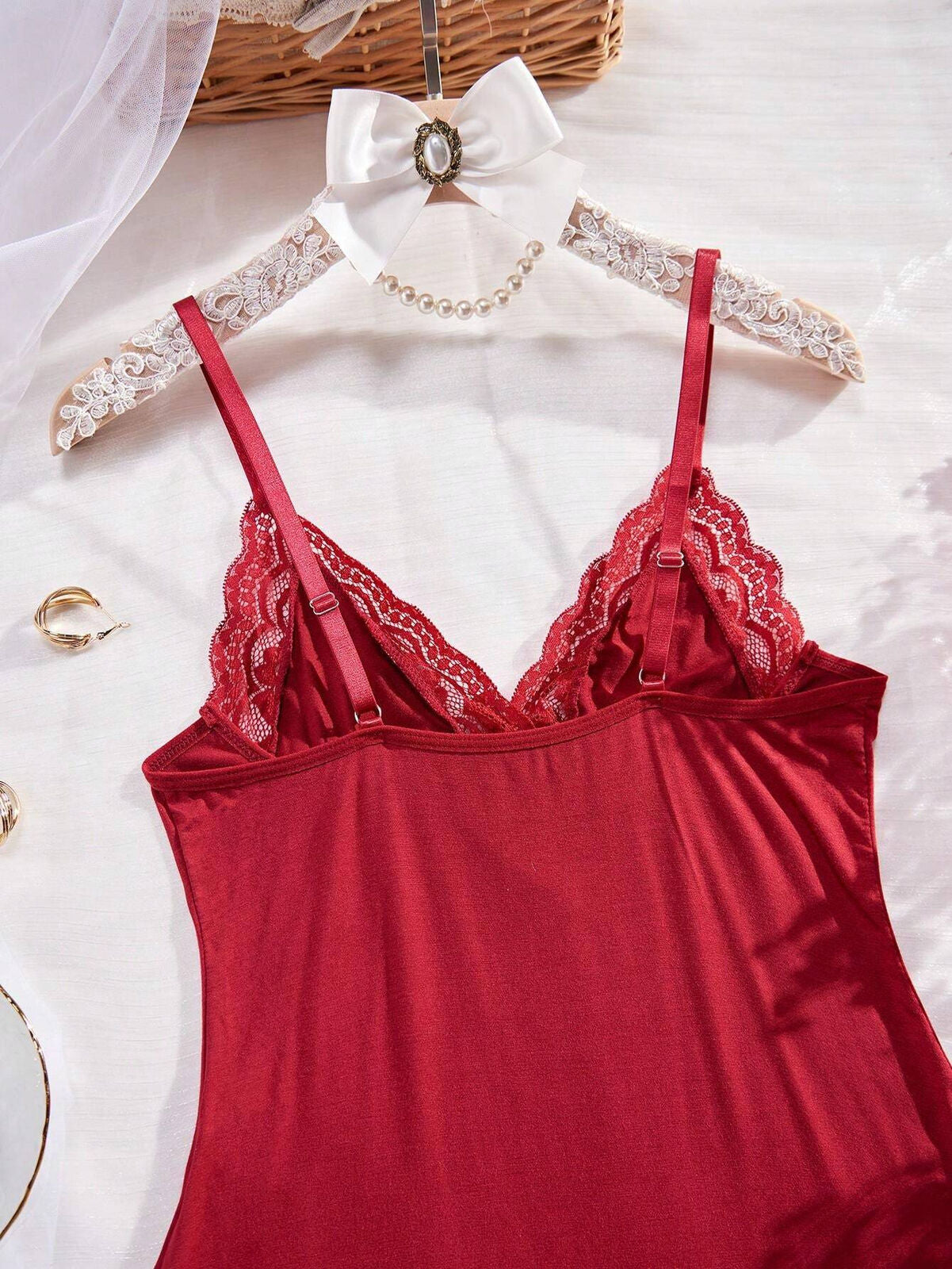 Women Sexy Lingerie Lace Cotton/Silk Dress Underwear Babydoll Nightwear Pajamas