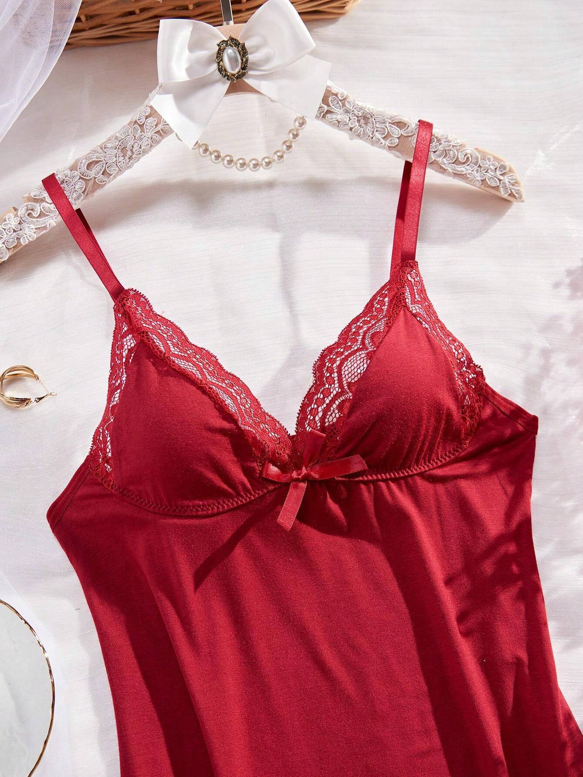 Women Sexy Lingerie Lace Cotton/Silk Dress Underwear Babydoll Nightwear Pajamas